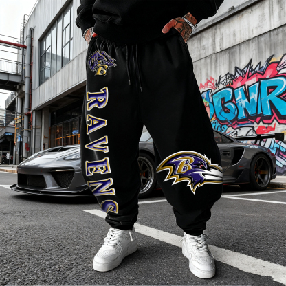 Unisex "Baltimore Ravens" Casual  Streetwear  Plush Plush Pants