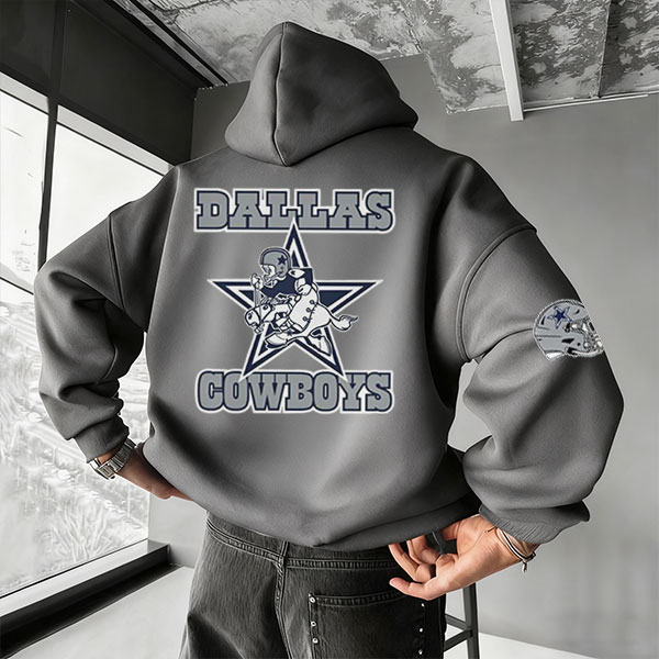 UNISEX RUGBY CHAMPIONSHIP TEAM LOGO PRINT OVERSIZED CASUAL HOODIE