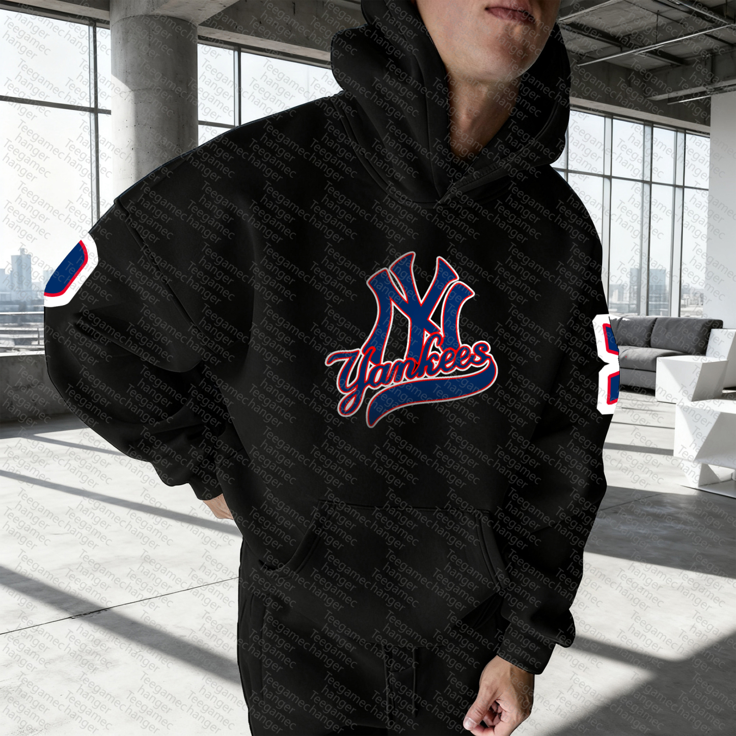 Unisex "New York Yankees" Graphic Streetwear Vintage Plush Hoodie