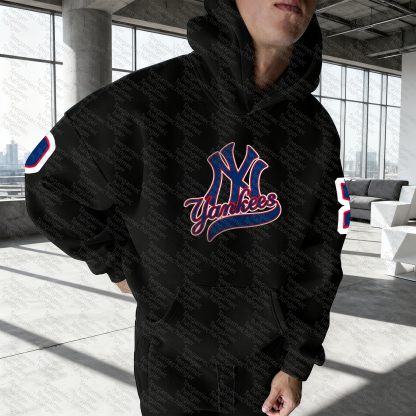 Unisex "New York Yankees" Graphic Streetwear Vintage Plush Hoodie