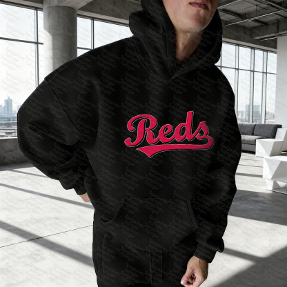 Unisex "Cincinnati Reds" Graphic Streetwear Vintage Plush Hoodie