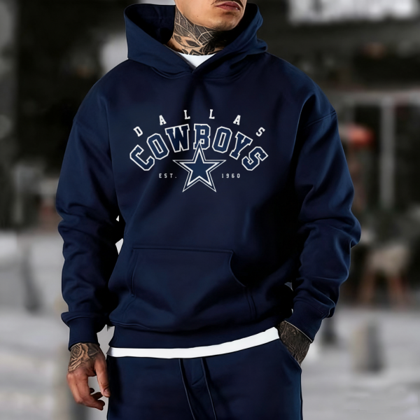 UNISEX RUGBY CHAMPIONSHIP TEAM LOGO PRINT OVERSIZED CASUAL HOODIE