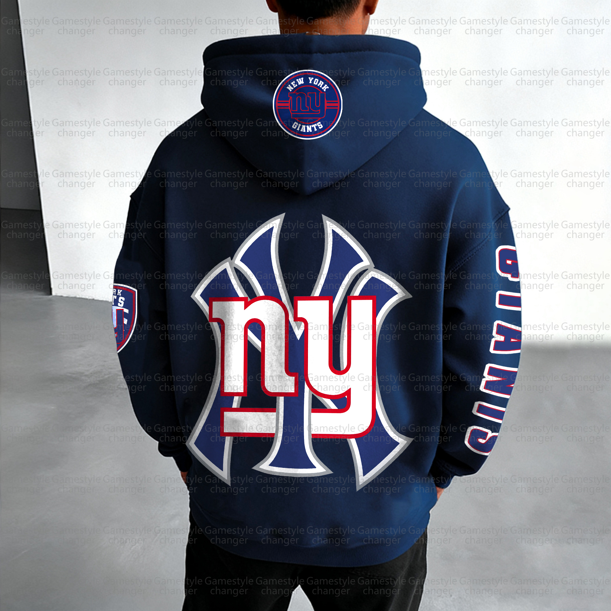 Unisex "New York Giants" Graphic Streetwear Vintage Plush Hoodie