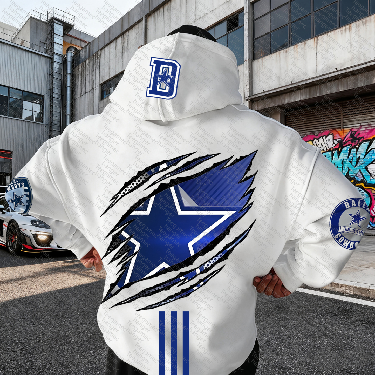 Unisex "NFL" Graphic Streetwear Vintage Plush Hoodie