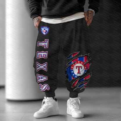 Unisex "Texas Rangers" Casual  Streetwear  Plush Pants