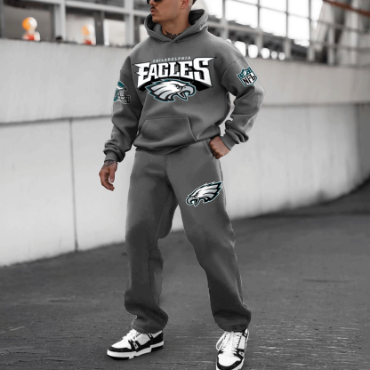 Unnisex American Football Team Casual Print Hoodie Set