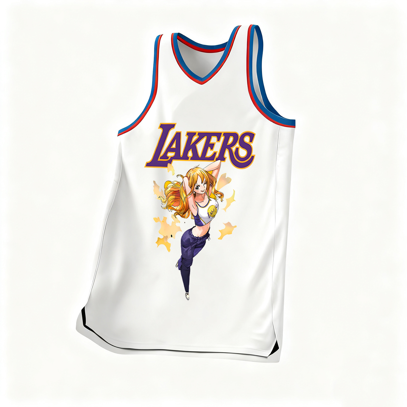 Unisex Vintage Basketball uniform丨 Lakers X One Piece