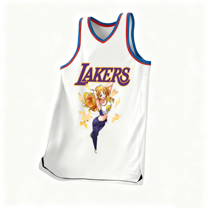 Unisex Vintage Basketball uniform丨 Lakers X One Piece 