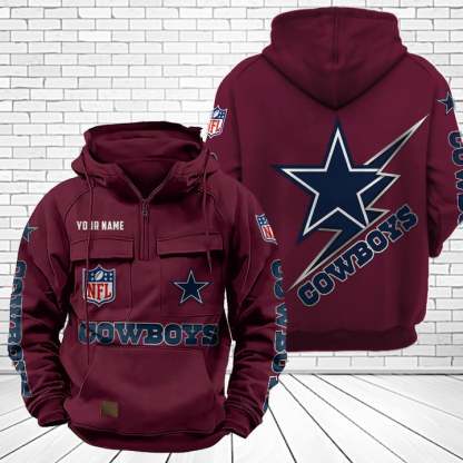 Dallas Cowboys Unisex Rugby Team Graphic Streetwear Vintage Plush Hoodie