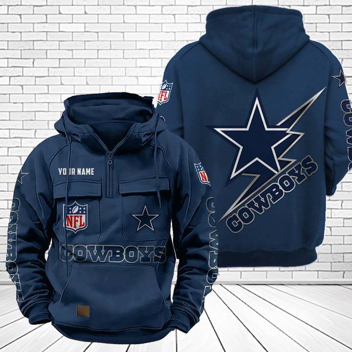 Dallas Cowboys Unisex Rugby Team Graphic Streetwear Vintage Plush Hoodie