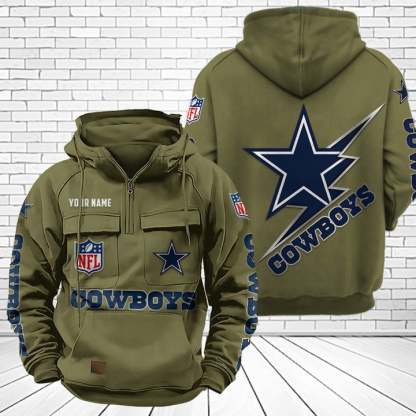 Dallas Cowboys Unisex Rugby Team Graphic Streetwear Vintage Plush Hoodie