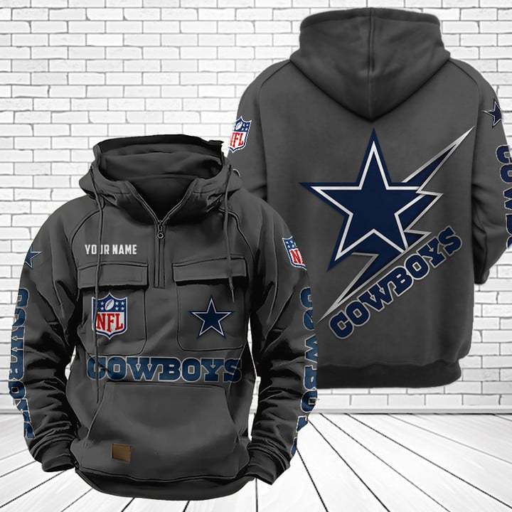 Dallas Cowboys Unisex Rugby Team Graphic Streetwear Vintage Plush Hoodie