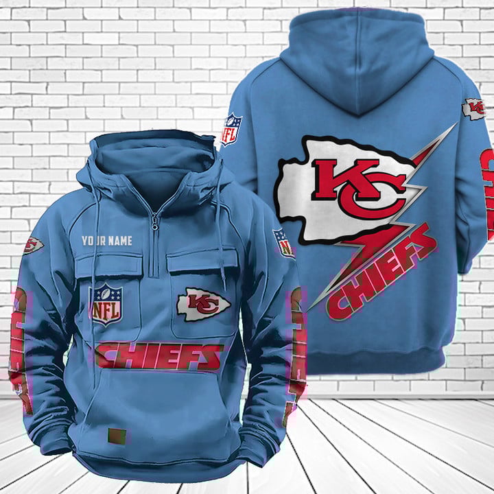 Kansas City Chiefs Unisex Rugby Team Graphic Streetwear Vintage Plush Hoodie