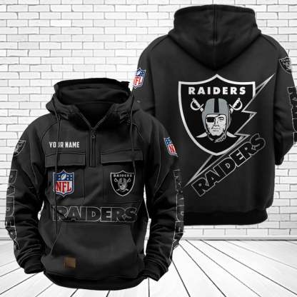 Las Vegas Raiders Unisex Rugby Team Graphic Streetwear Vintage Plush Hoodie