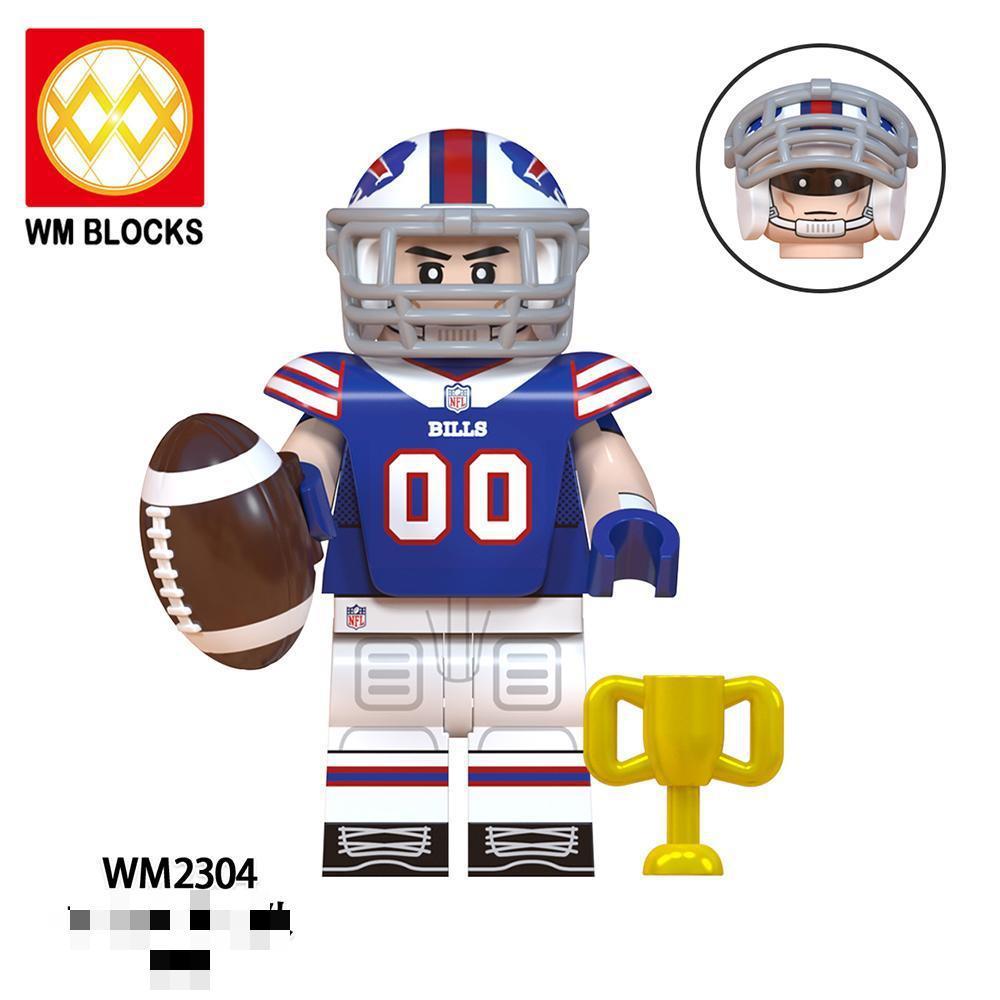 Foreign Trade Goods Wm6133-6136 Football Series Philadelphia Eagles Miniature Assembled Toys Building Block Bags