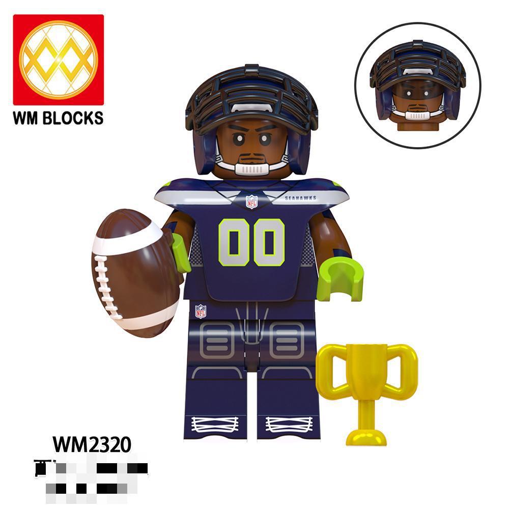 Foreign Trade Goods Wm6133-6136 Football Series Philadelphia Eagles Miniature Assembled Toys Building Block Bags