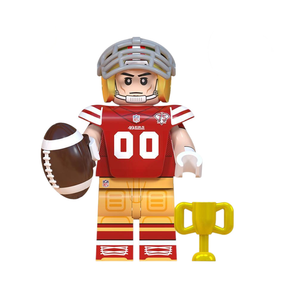 Foreign Trade Goods Wm6133-6136 Football Series Philadelphia Eagles Miniature Assembled Toys Building Block Bags