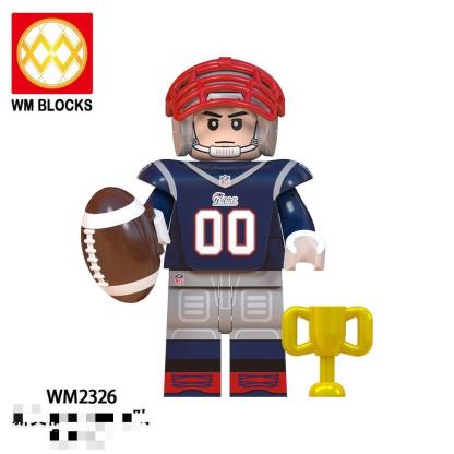Foreign Trade Goods Wm6133-6136 Football Series Philadelphia Eagles Miniature Assembled Toys Building Block Bags