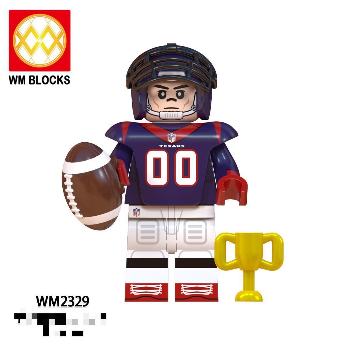 Foreign Trade Goods Wm6133-6136 Football Series Philadelphia Eagles Miniature Assembled Toys Building Block Bags