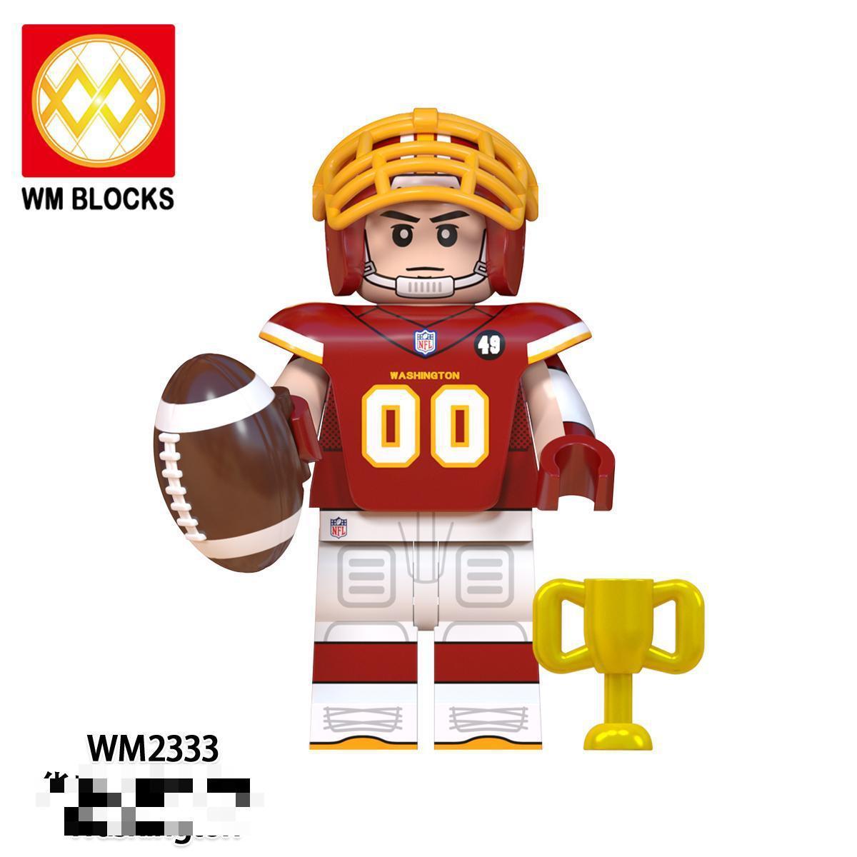 Foreign Trade Goods Wm6133-6136 Football Series Philadelphia Eagles Miniature Assembled Toys Building Block Bags
