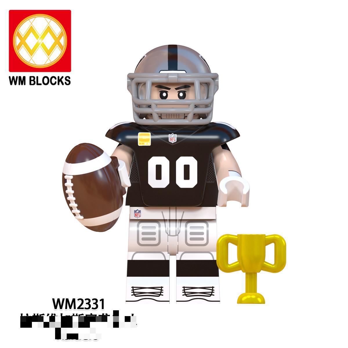 Foreign Trade Goods Wm6133-6136 Football Series Philadelphia Eagles Miniature Assembled Toys Building Block Bags