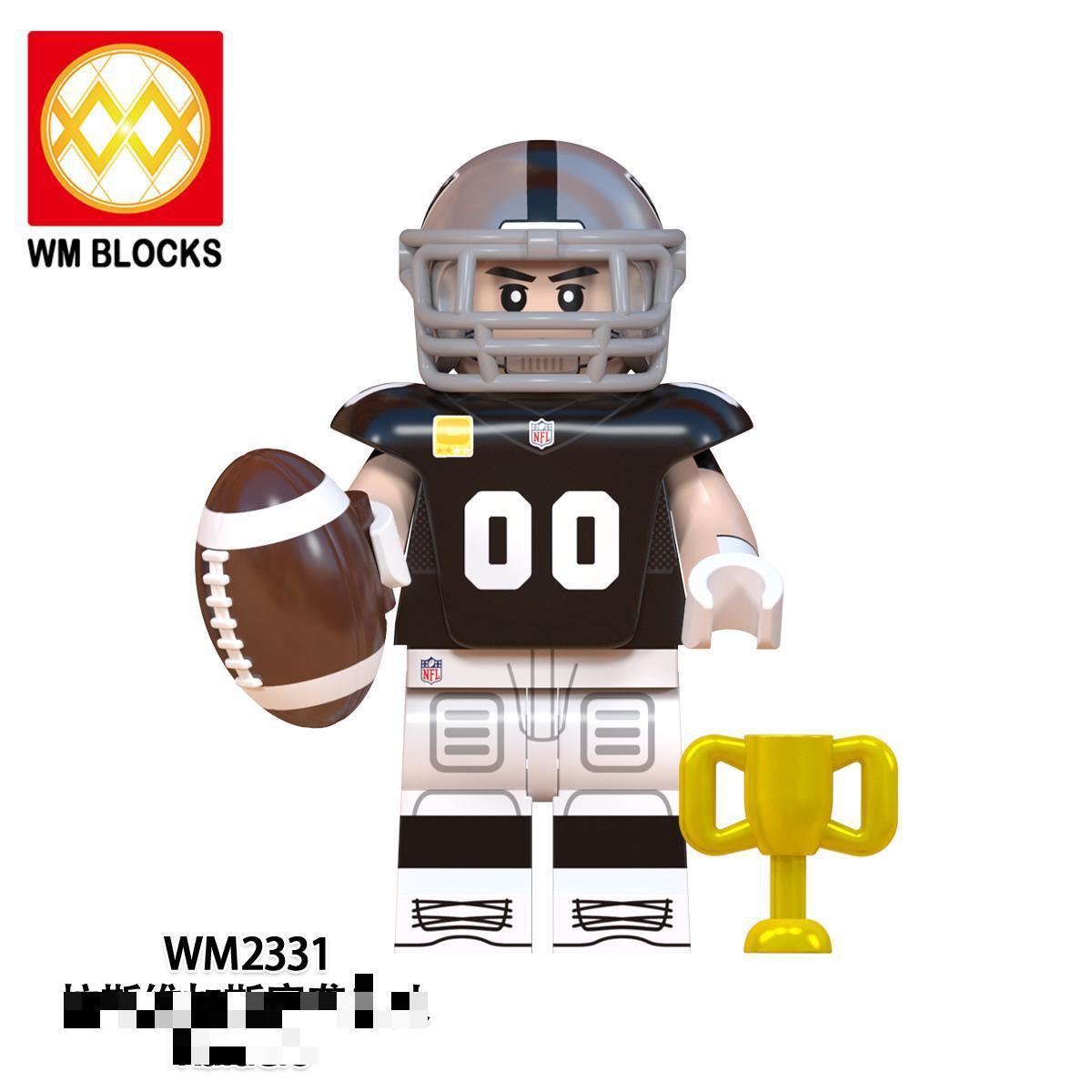 Foreign Trade Goods Wm6133-6136 Football Series Philadelphia Eagles Miniature Assembled Toys Building Block Bags