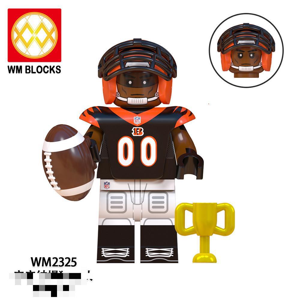 Foreign Trade Goods Wm6133-6136 Football Series Philadelphia Eagles Miniature Assembled Toys Building Block Bags