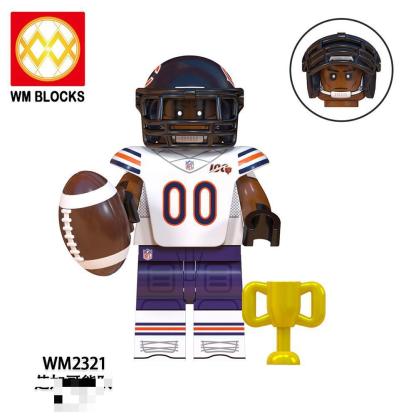 Foreign Trade Goods Wm6133-6136 Football Series Philadelphia Eagles Miniature Assembled Toys Building Block Bags