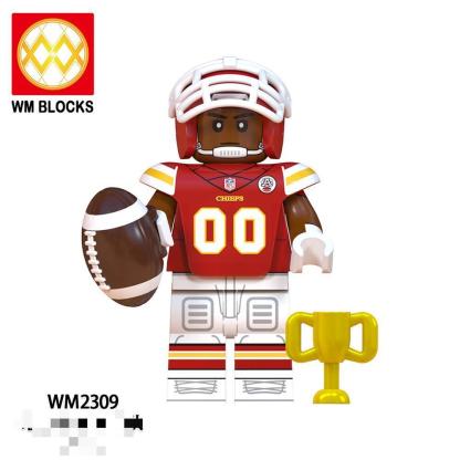 Foreign Trade Goods Wm6133-6136 Football Series Philadelphia Eagles Miniature Assembled Toys Building Block Bags
