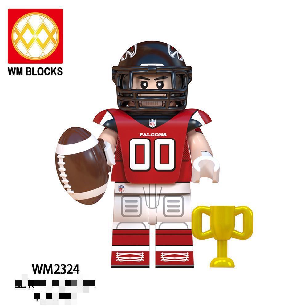 Foreign Trade Goods Wm6133-6136 Football Series Philadelphia Eagles Miniature Assembled Toys Building Block Bags