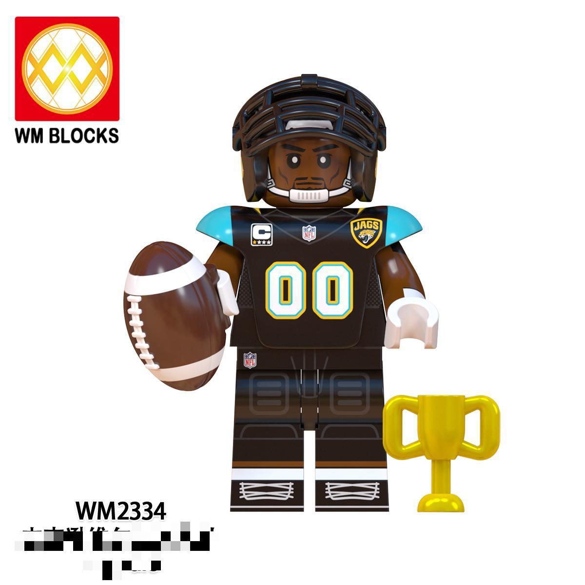 Foreign Trade Goods Wm6133-6136 Football Series Philadelphia Eagles Miniature Assembled Toys Building Block Bags