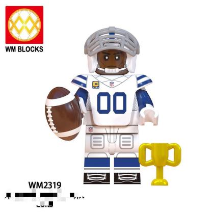 Foreign Trade Goods Wm6133-6136 Football Series Philadelphia Eagles Miniature Assembled Toys Building Block Bags