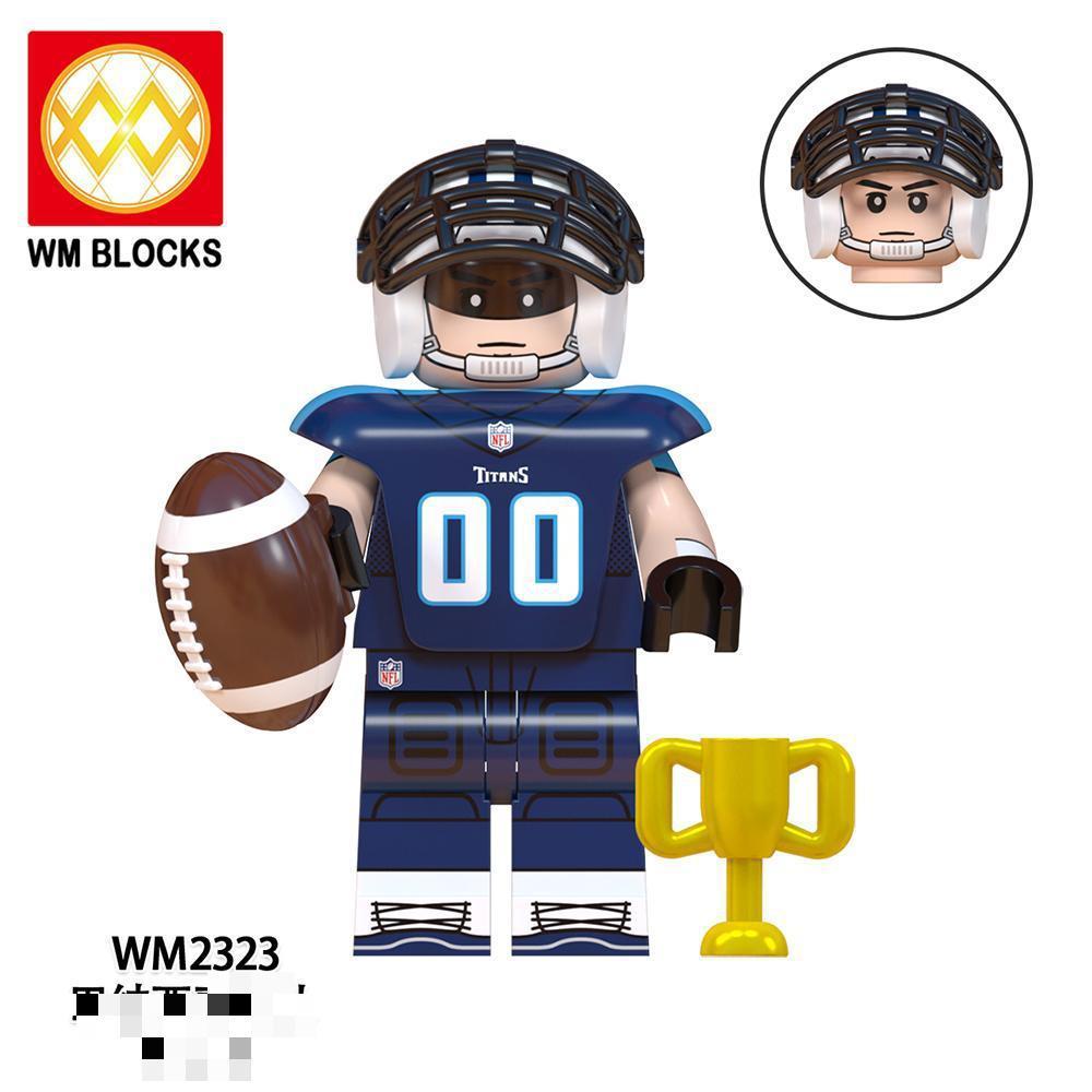 Foreign Trade Goods Wm6133-6136 Football Series Philadelphia Eagles Miniature Assembled Toys Building Block Bags