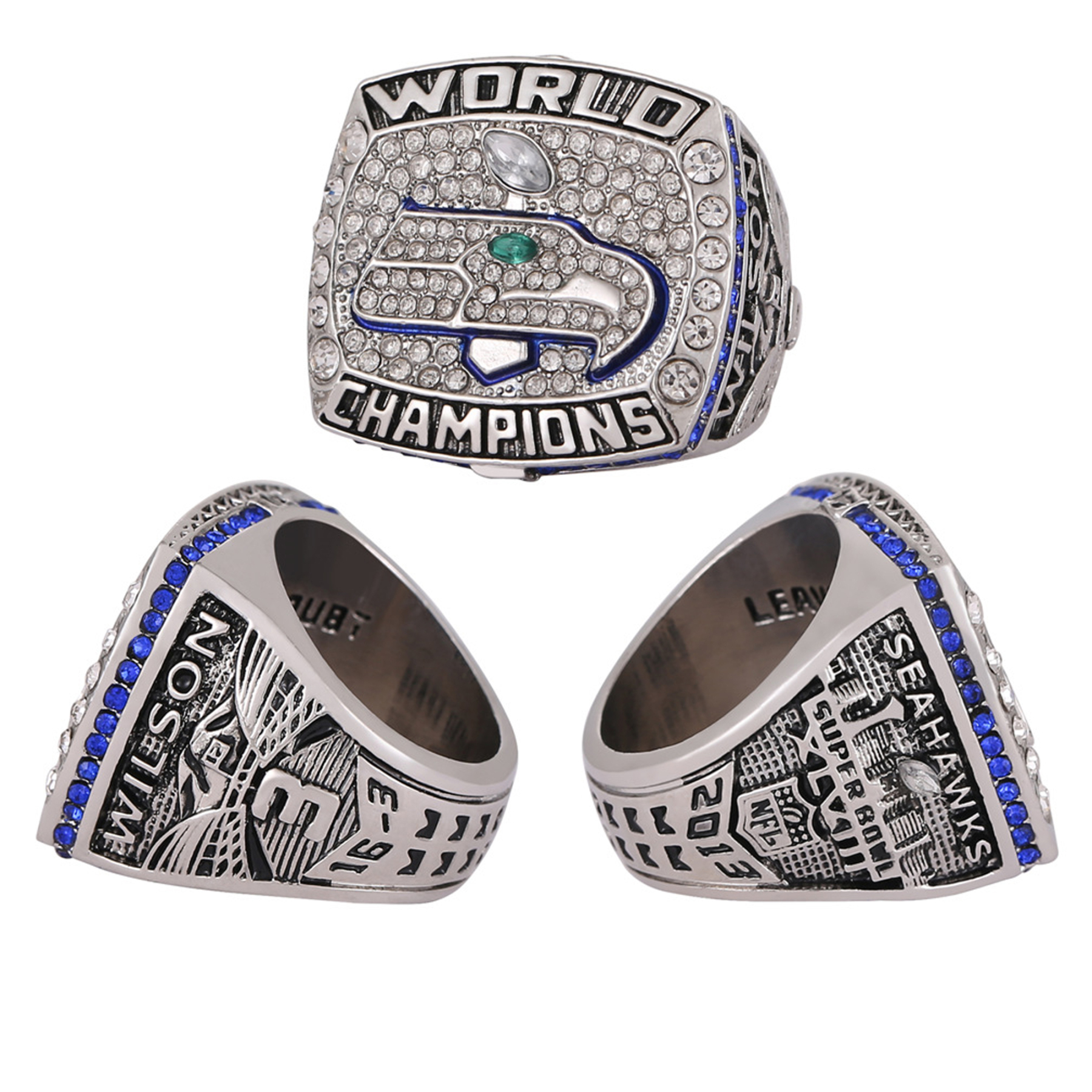 NFL High-Quality Steel Mold Seattle Seahawks Championship Ring (Limited-time buyback，Commemorative Edition)