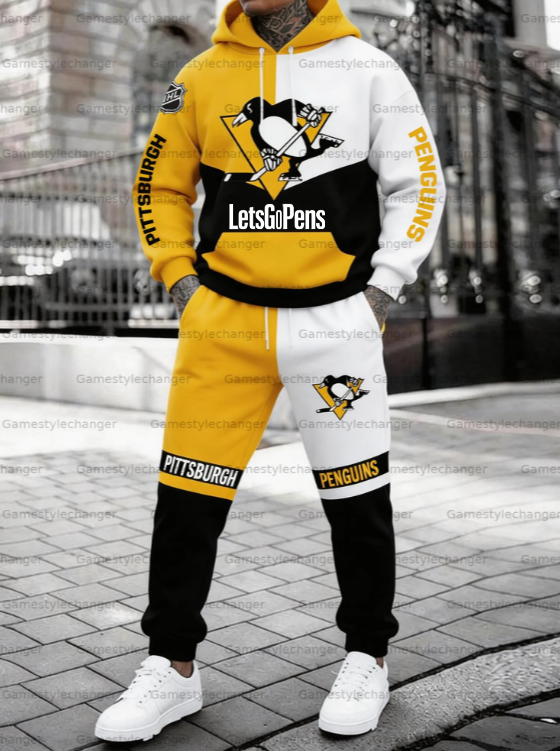 “Pittsburgh Penguins”  Hoodie & Pants 2 Pieces Set