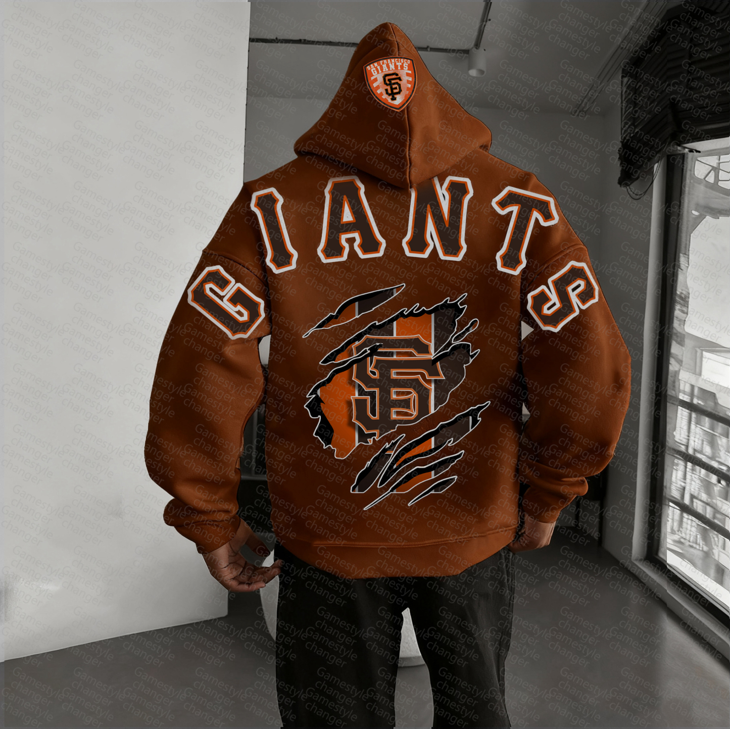 Unisex "MLB" Graphic Streetwear Vintage Plush Hoodie