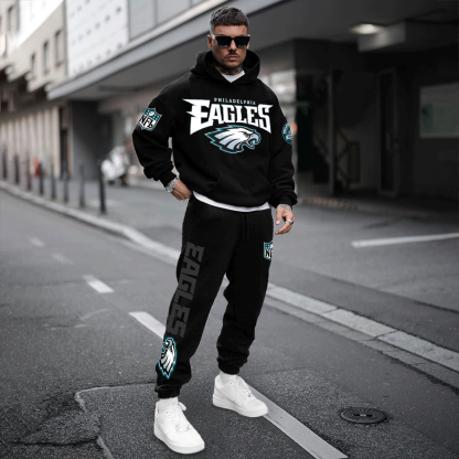 Unnisex American Football Team Print Casual Hoodie Set