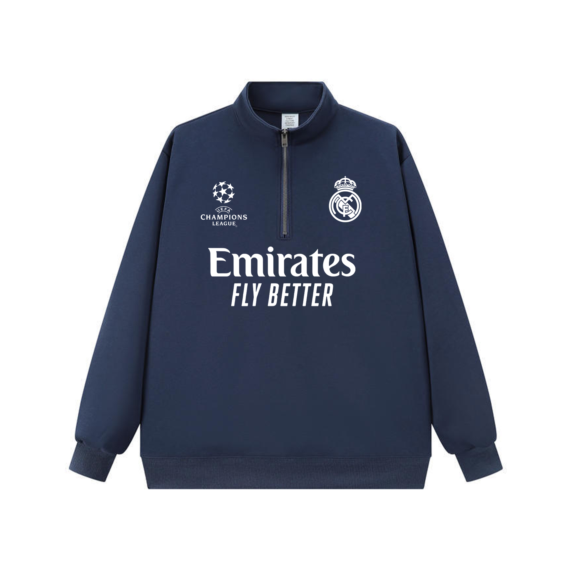 Unisex "UEFA " Graphic Streetwear Vintage  Zip- up Sweatshirt