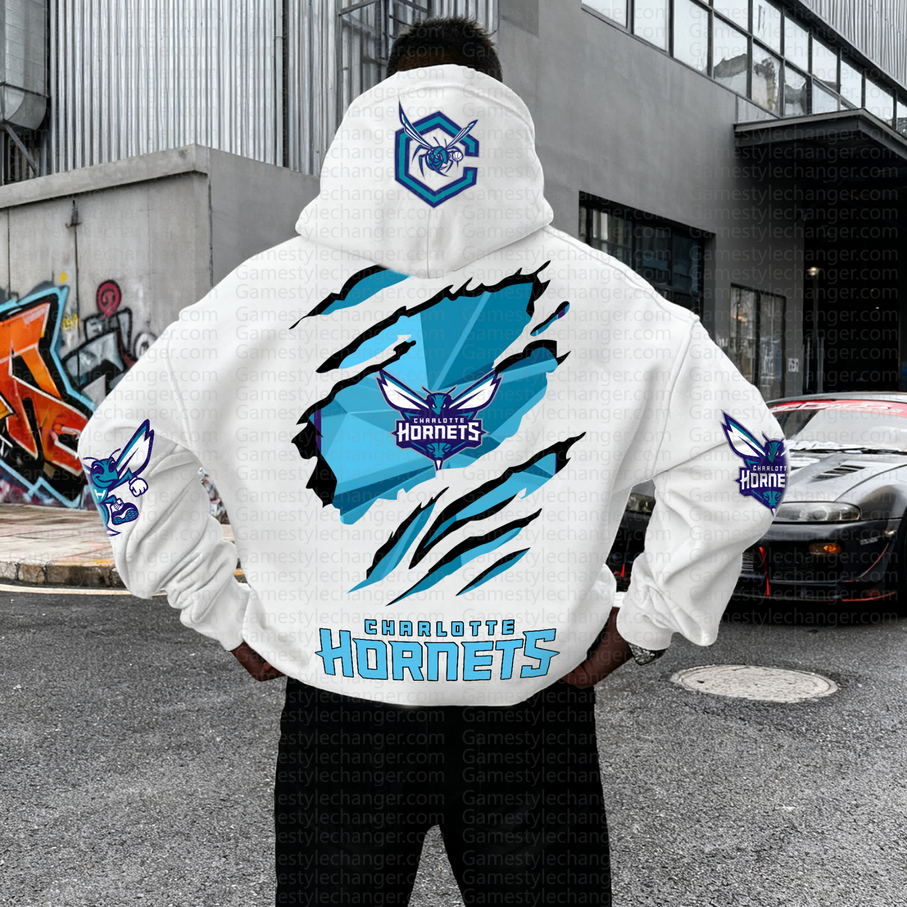 Unisex "NBA" Graphic Streetwear Vintage Plush Hoodie