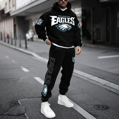 Unnisex American Football Team Print Casual Hoodie Set
