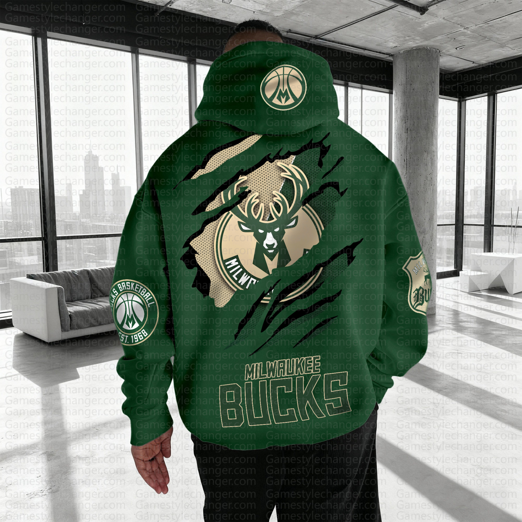 Unisex "NBA" Graphic Streetwear Vintage Plush Hoodie