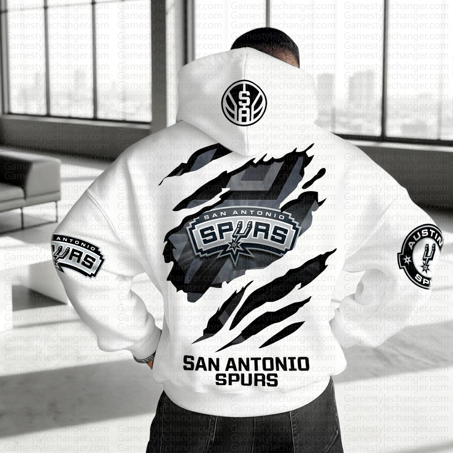 Unisex "NBA" Graphic Streetwear Vintage Plush Hoodie