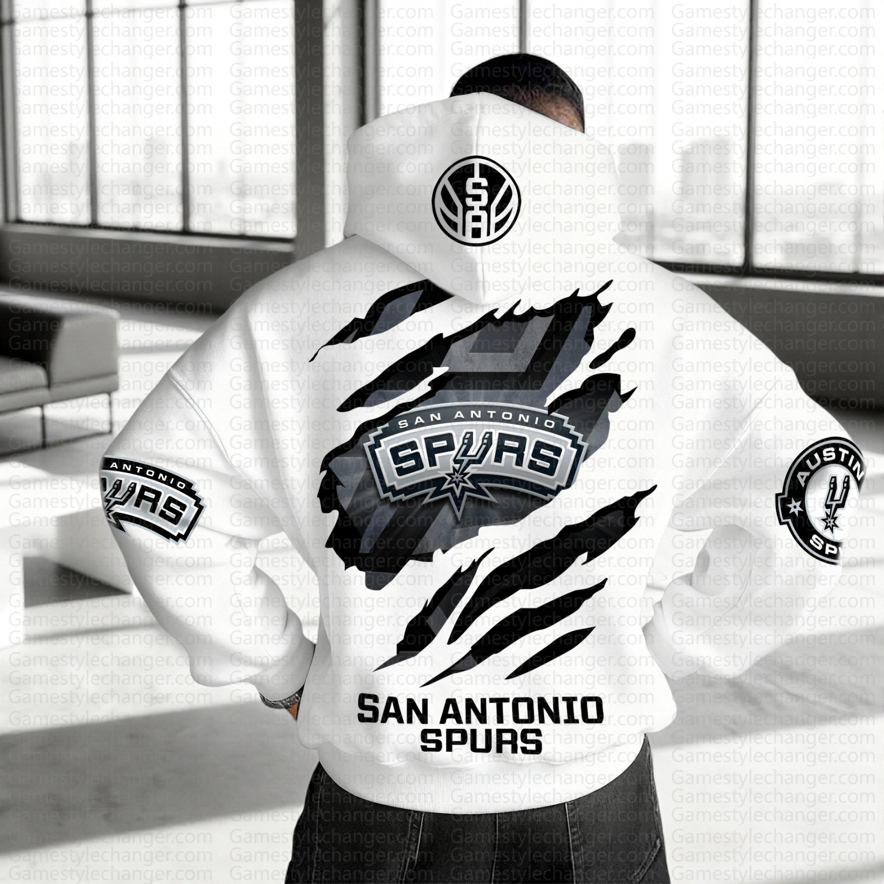 Unisex "NBA" Graphic Streetwear Vintage Plush Hoodie