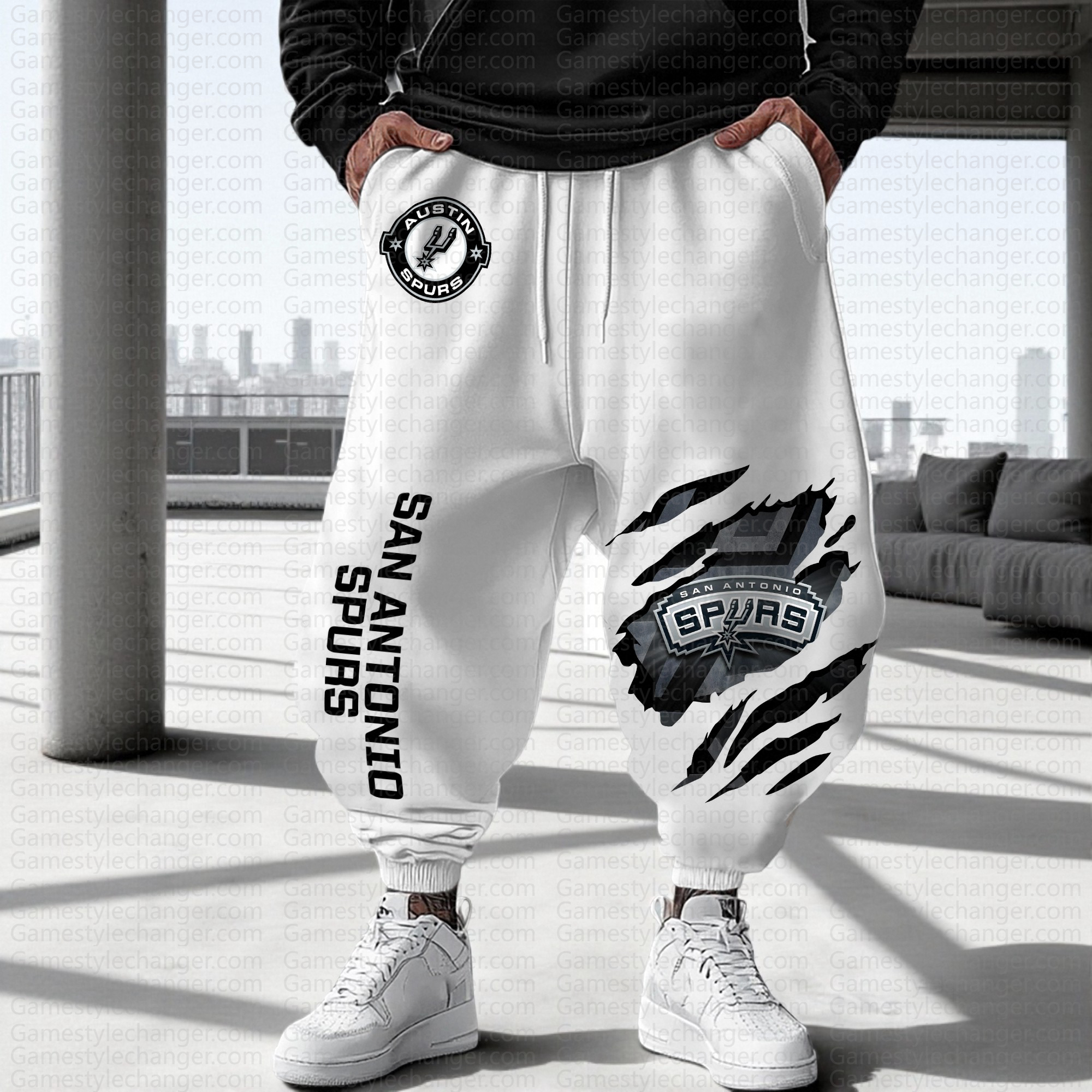 Unisex  Casual  Streetwear Plush Pants