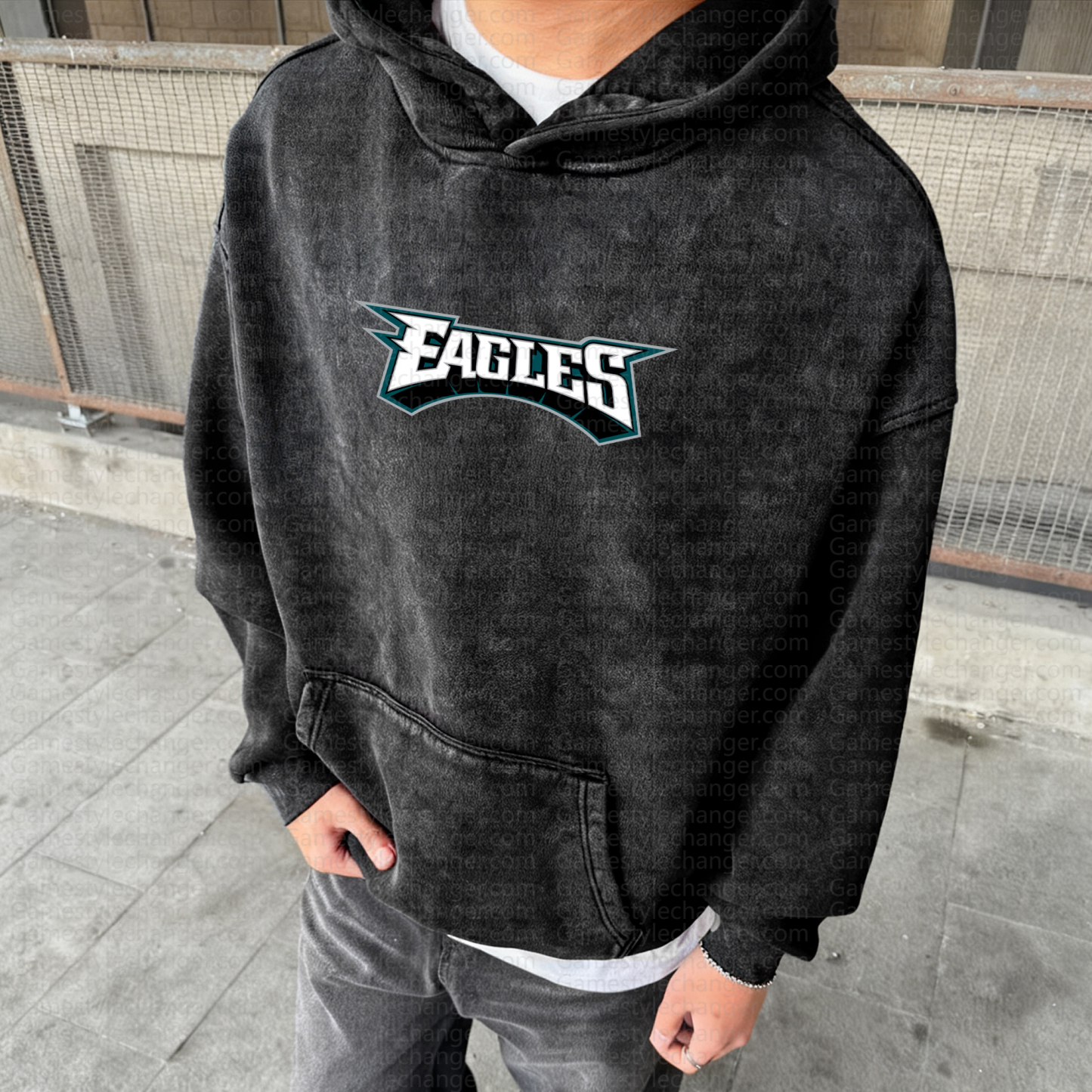 Unisex Graphic Streetwear Vintage Washed Hoodie