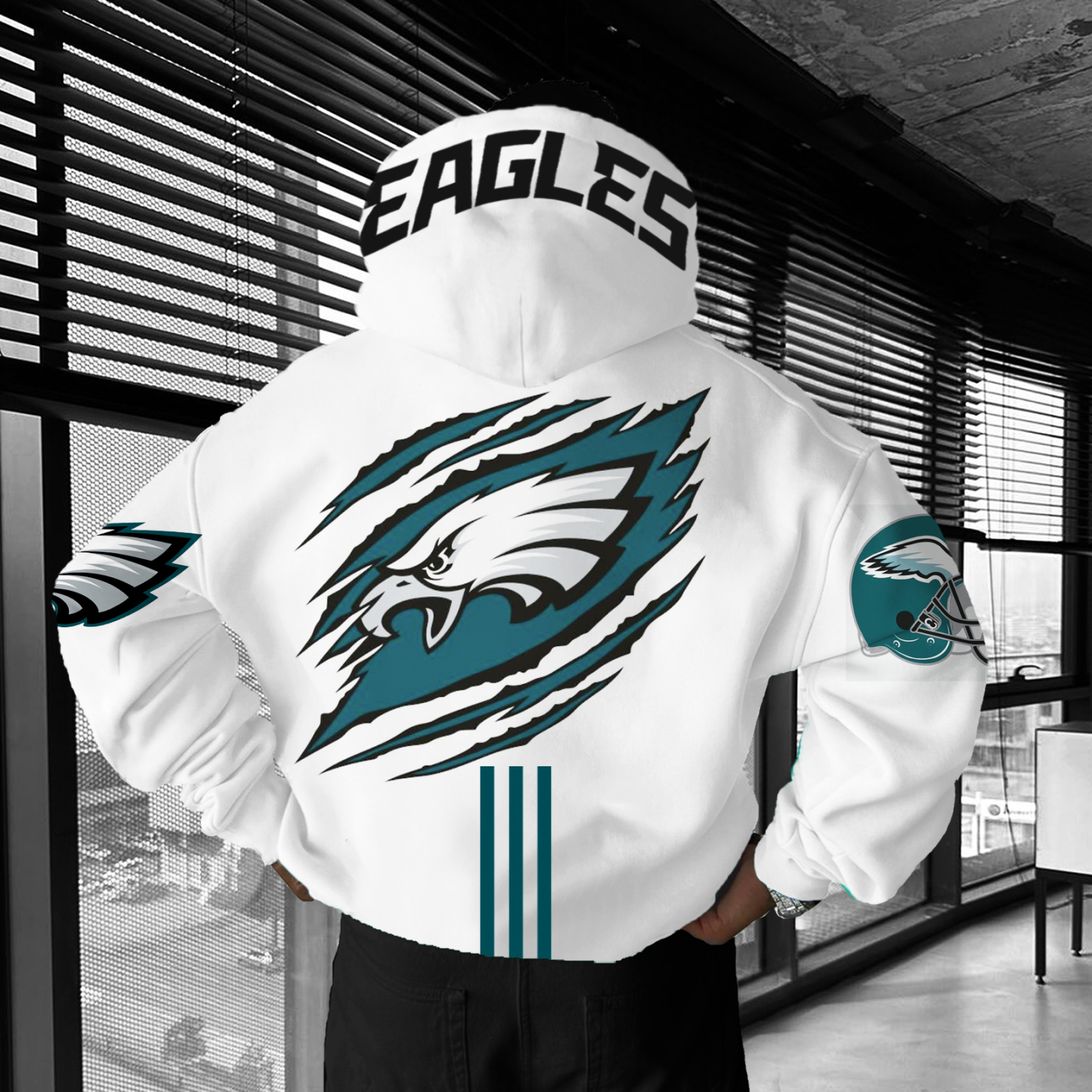 Unisex Oversized 2025 Rugby Team Print Casual Hoodie