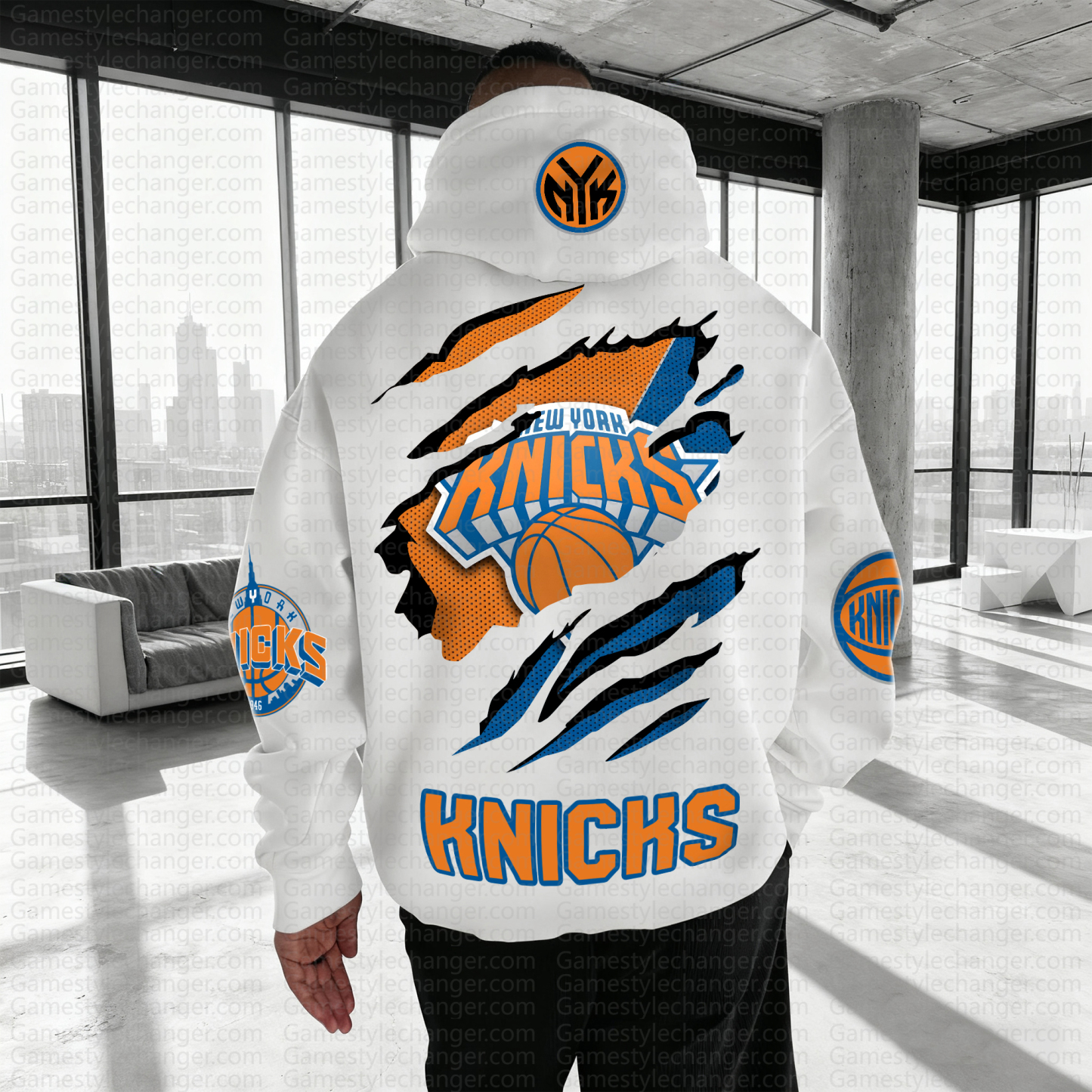 Unisex "NBA" Graphic Streetwear Vintage Plush Hoodie