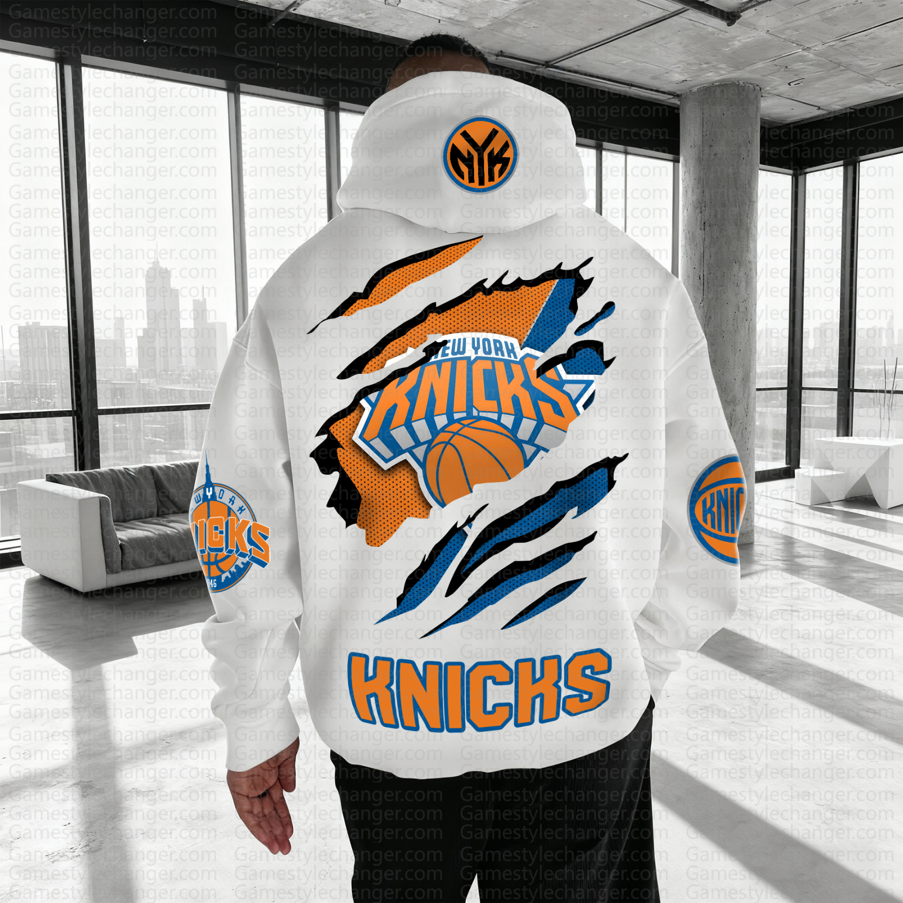 Unisex "NBA" Graphic Streetwear Vintage Plush Hoodie