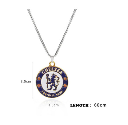 European And American Cross-Border Football Events Barcelona, ​​Real Madrid, Juventus, Paris And Manchester United Club Emblem Necklace Fashion Accessories For Women