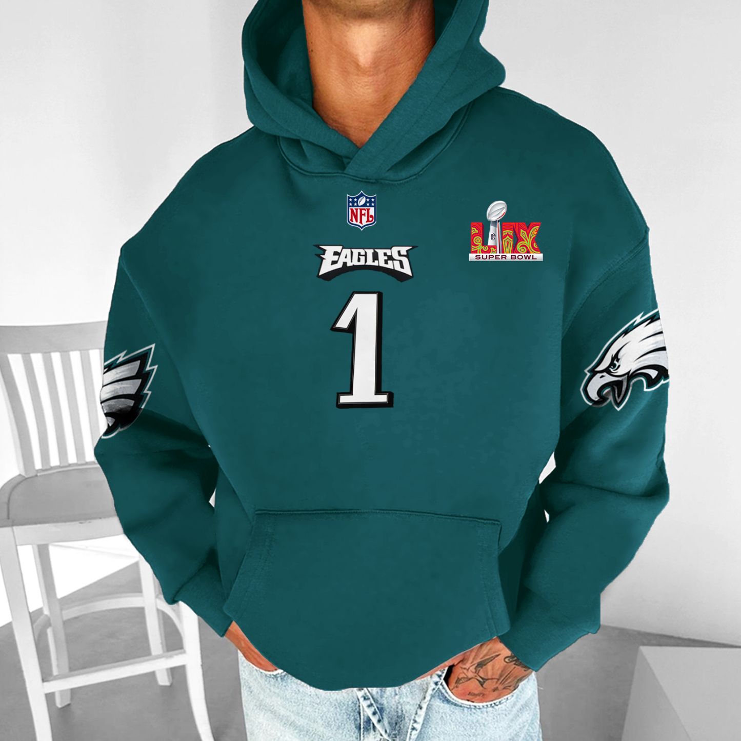 Unisex Oversized 2025 Rugby Team Hoodie